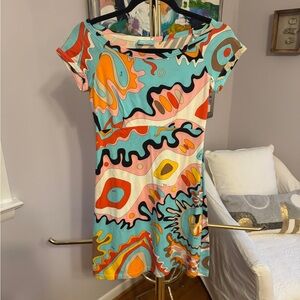 Emilio Pucci • Abstract Print Dress • Aqua • 4